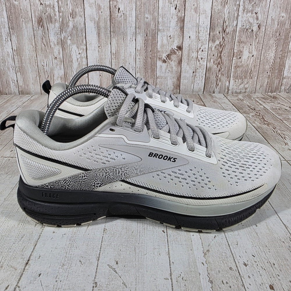 Brooks Trace 3 Womens 9.5 Wide Running Shoes White Black 1204011D191